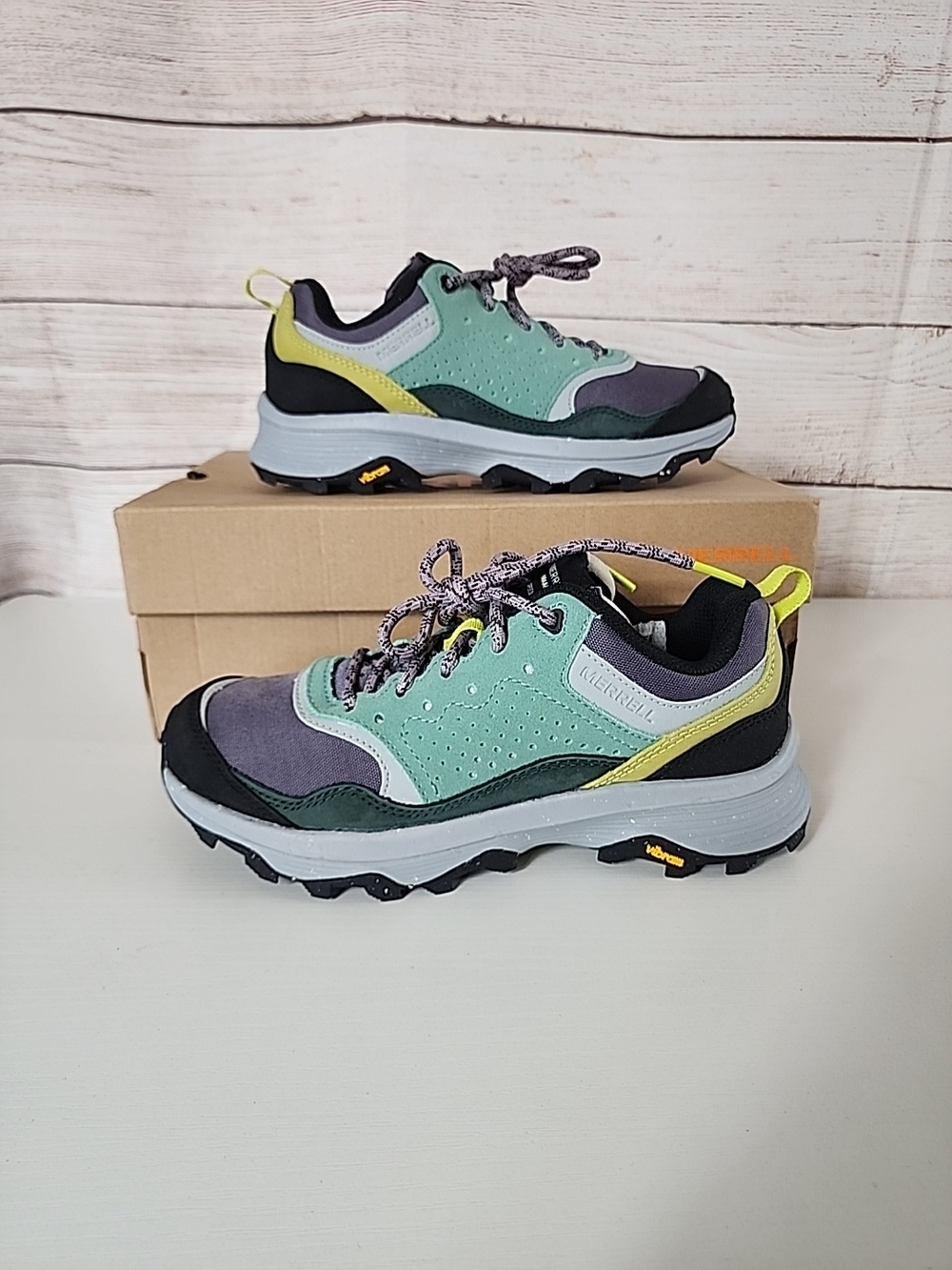 Merrell Women’s Hiking Shoes Vibram Sole Trail Sneakers Multicolor Outdoor